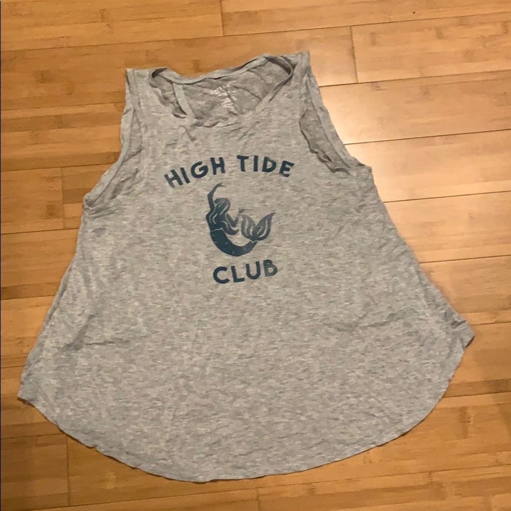 High tide club gray tank top